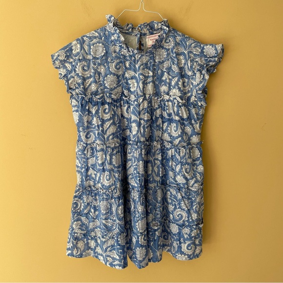 HAMPTON HOUSE Ruffle Block Print Tiered Top - Picture 7 of 7